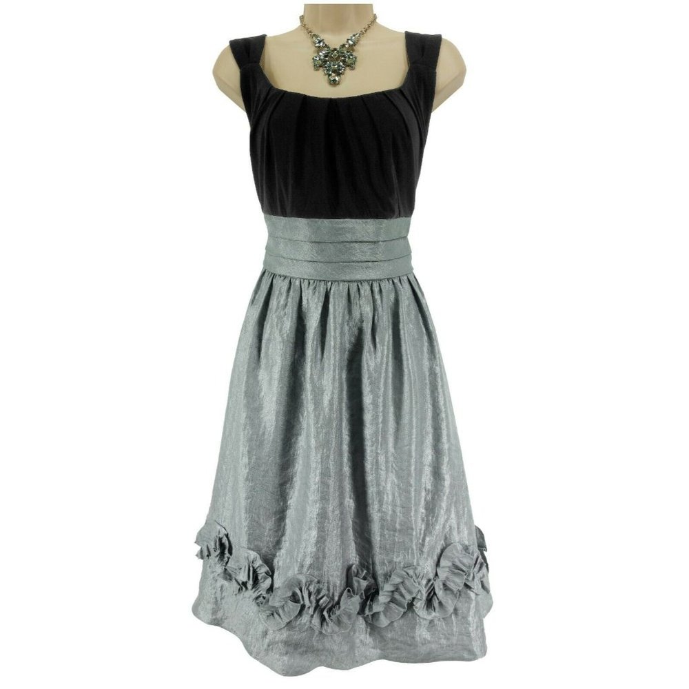 Elegant Black and Gray Women's Dress